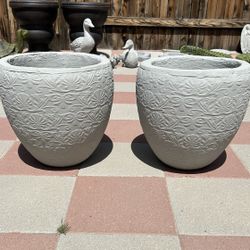 New Flower Pots Made Out Of Cement Perfect Gift 