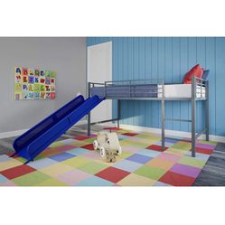 Twin Bed Brand New On Black Color With Mattress Price Is Firm 