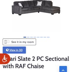 Right Arm Chaise Sectional In LIKE NEW CONDITION