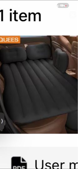 Infltable car bed