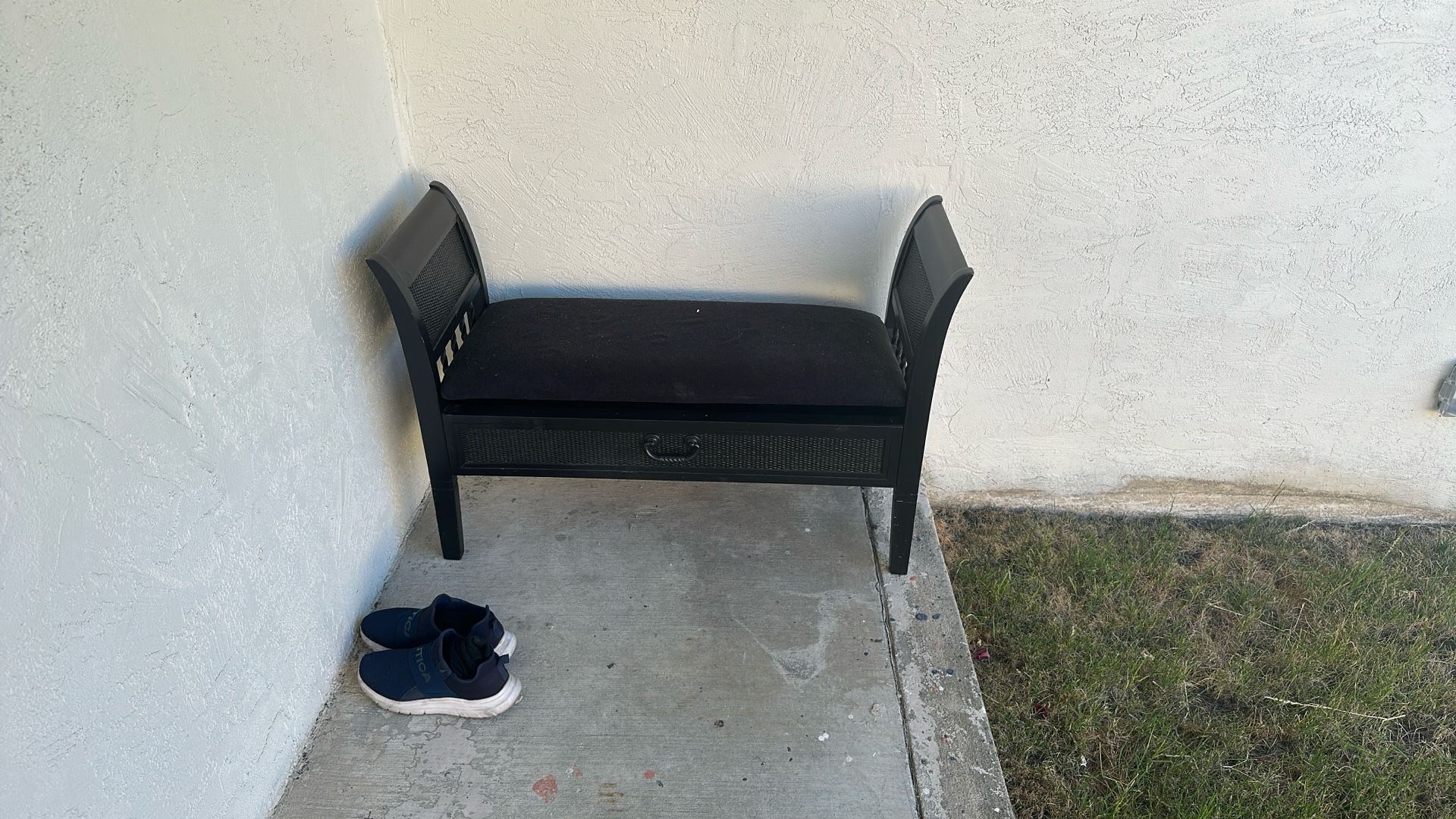 Porch Bench and Storage Rack