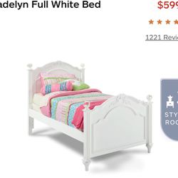 White twin bed set 
