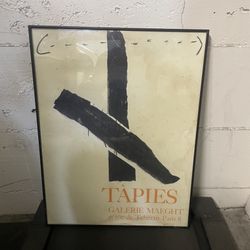 Antoni Tapies 1967 Galerie Maeght Original Exhibition Print Lithograph Paris Modern Art