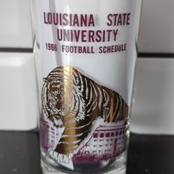 Vintage Louisiana State University LSU Schedule Cup