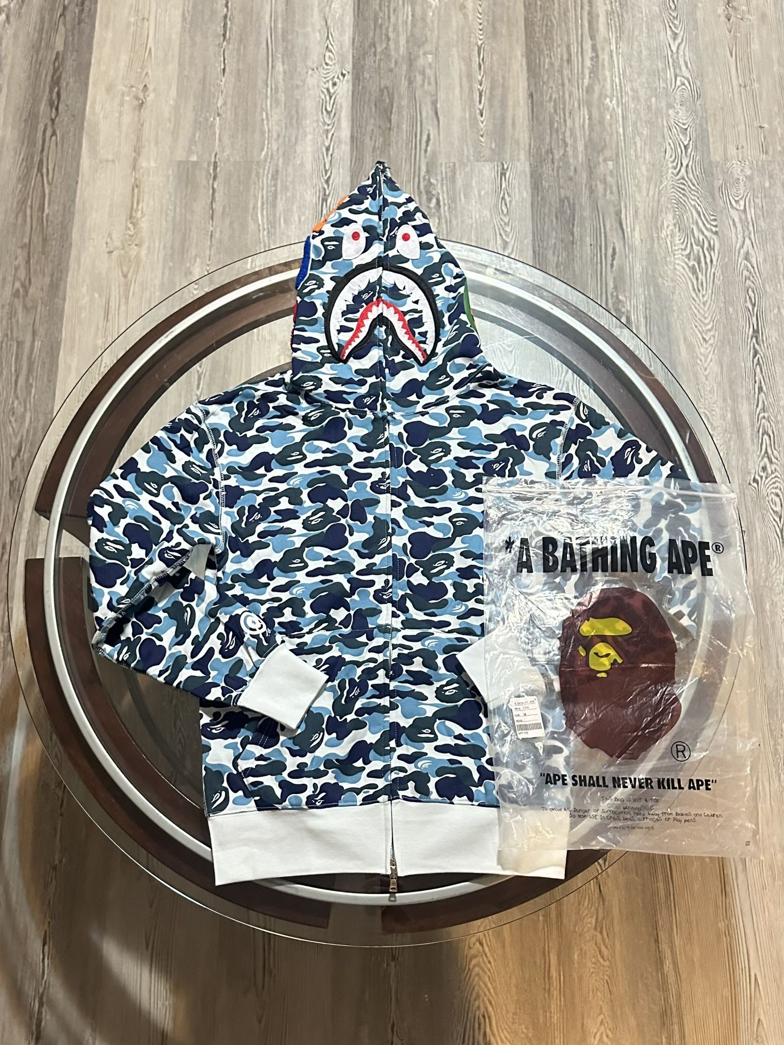 BRAND NEW - BAPE HOODIE - MEDIUM - BLUE - "BEST OFFER"