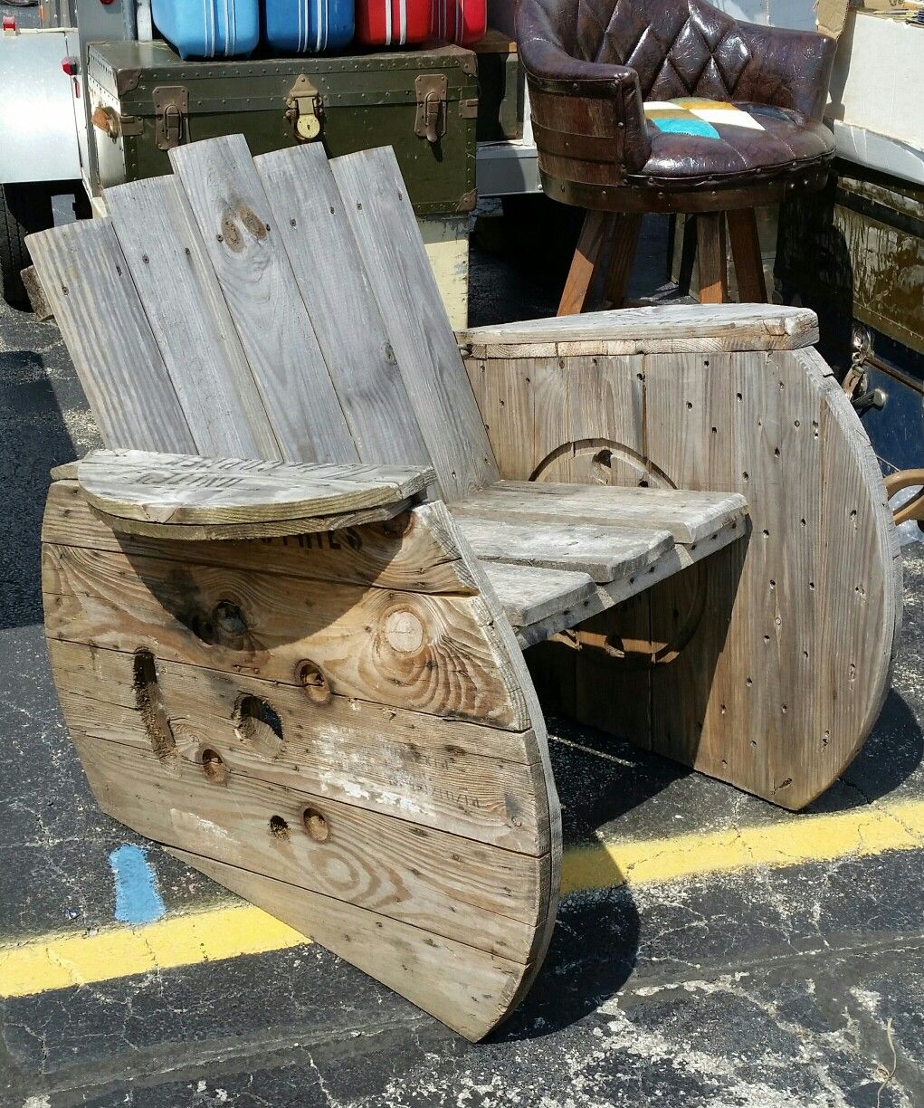 Hand Built Repurposed Cable Spool Chair