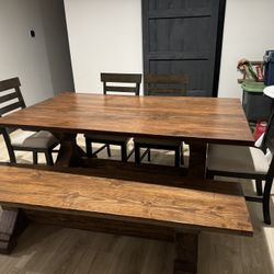 Kitchen Table And Bench 