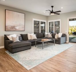 Oversized Living Spaces Rennell Sectional Sofa – Charcoal Gray