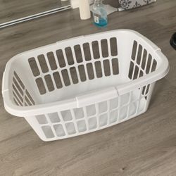 White Laundry Basket