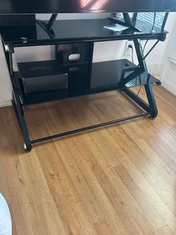 Glass TV table