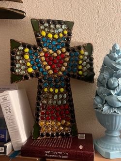 Vintage handmade mosaic cross
