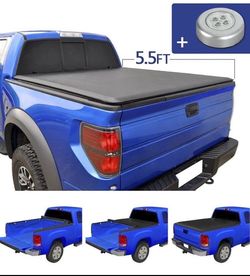 LA Zona Auto Parts 2004 To 2026 Ford F150 5.5Ft Fleetside Bed Tonneau Cover Cubierto Tapa Para Troca Cinco Pies Lona Vynil