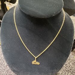 14k Rope Chain +14k Charm  (Friend).