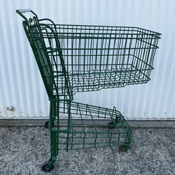 Vintage Green Shopping Cart