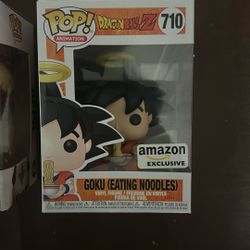 Goku (Eating noodles) And Appa Funko Pops