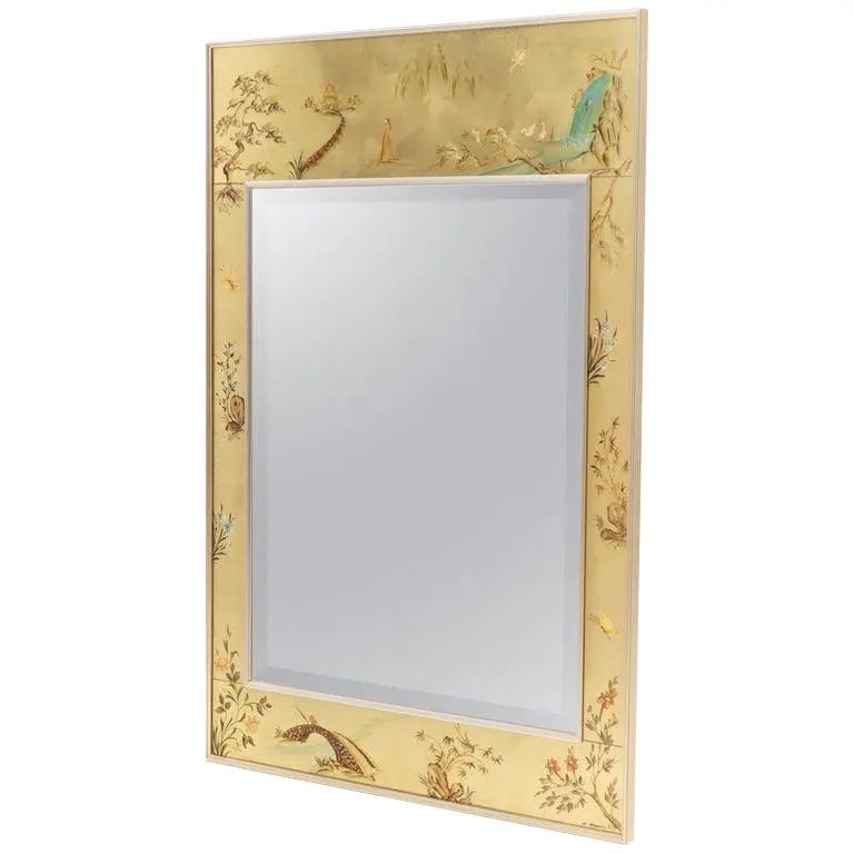 Stunning LaBarge Chinoiserie Wall Mirror Signed K Widing