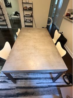 Crate & Barrel Cement Dining Room Table