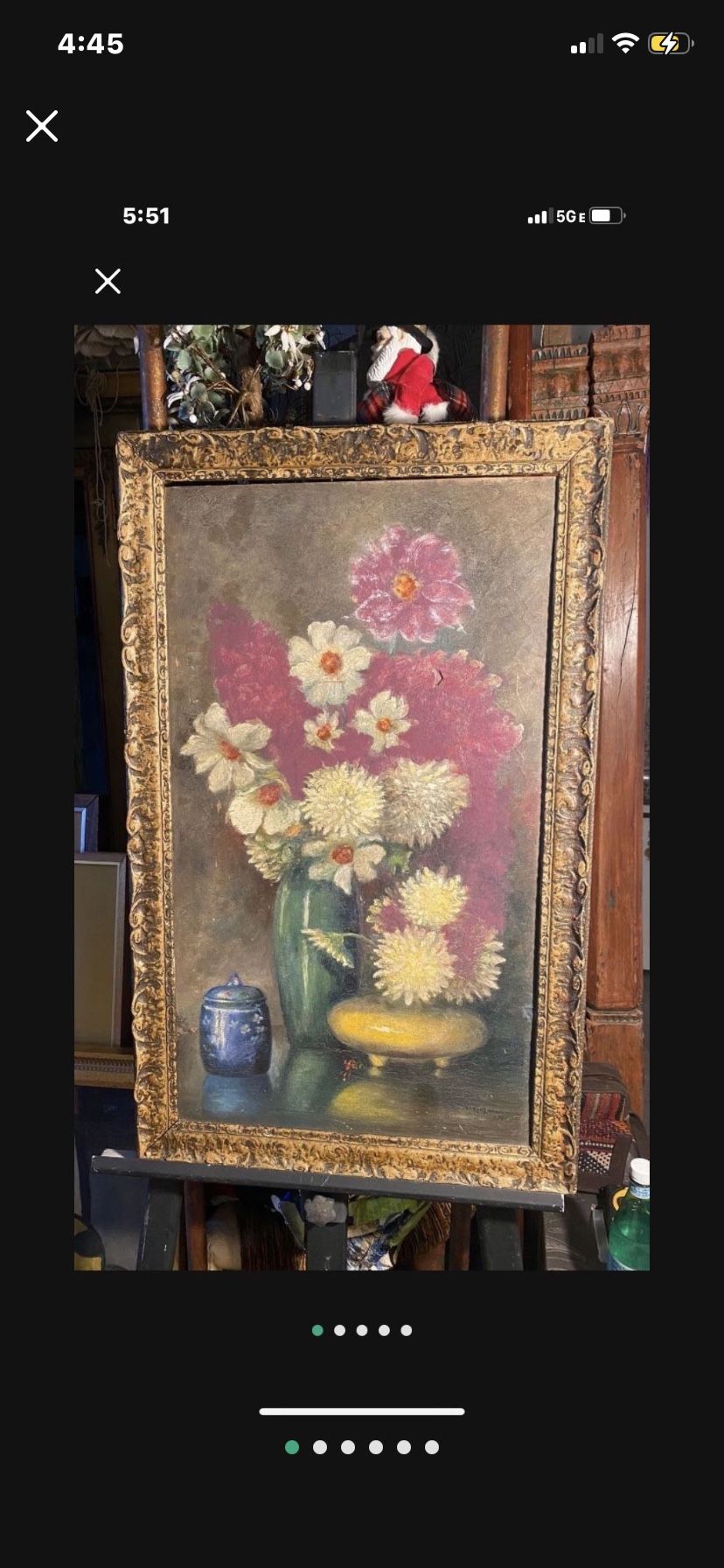 1923 Antique Still  Life Signed28 By 23 