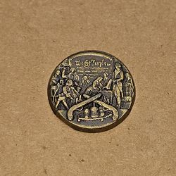 Vintage "WE THE PEOPLE" Signing the Constitution Bronze Tone Pin