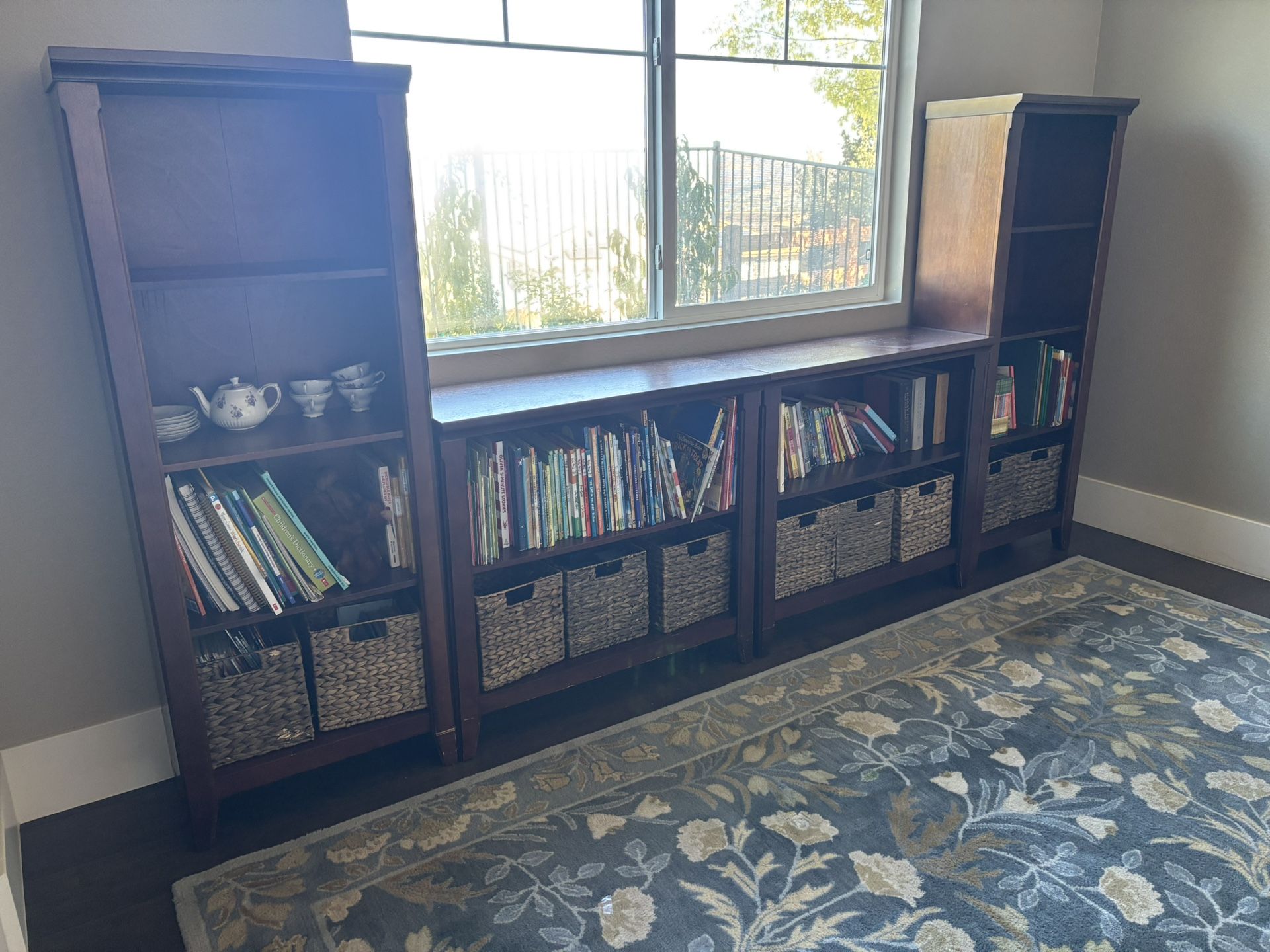 Wood bookshelves - 4 Total