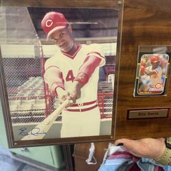 Eric Davis Signed Print And card 