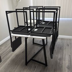 Dining table gray with white