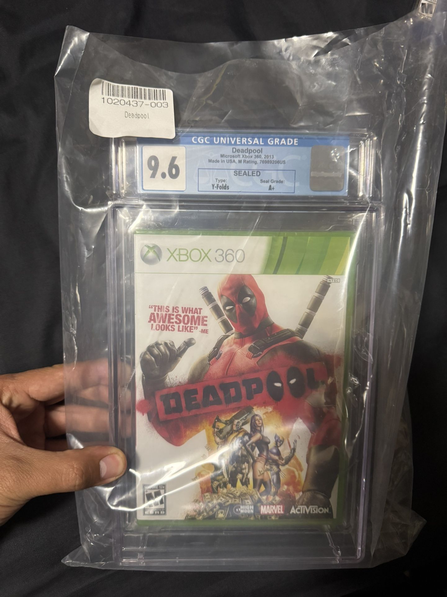 2013 Microsoft Xbox 360 DEADPOOL Activision New Sealed CGC Graded 9.6 A+