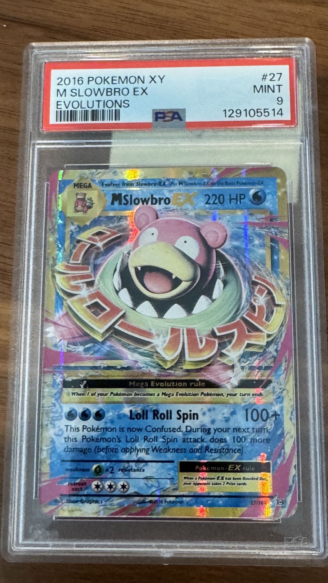 Pokemon Card Mega Slowbro PSA 9