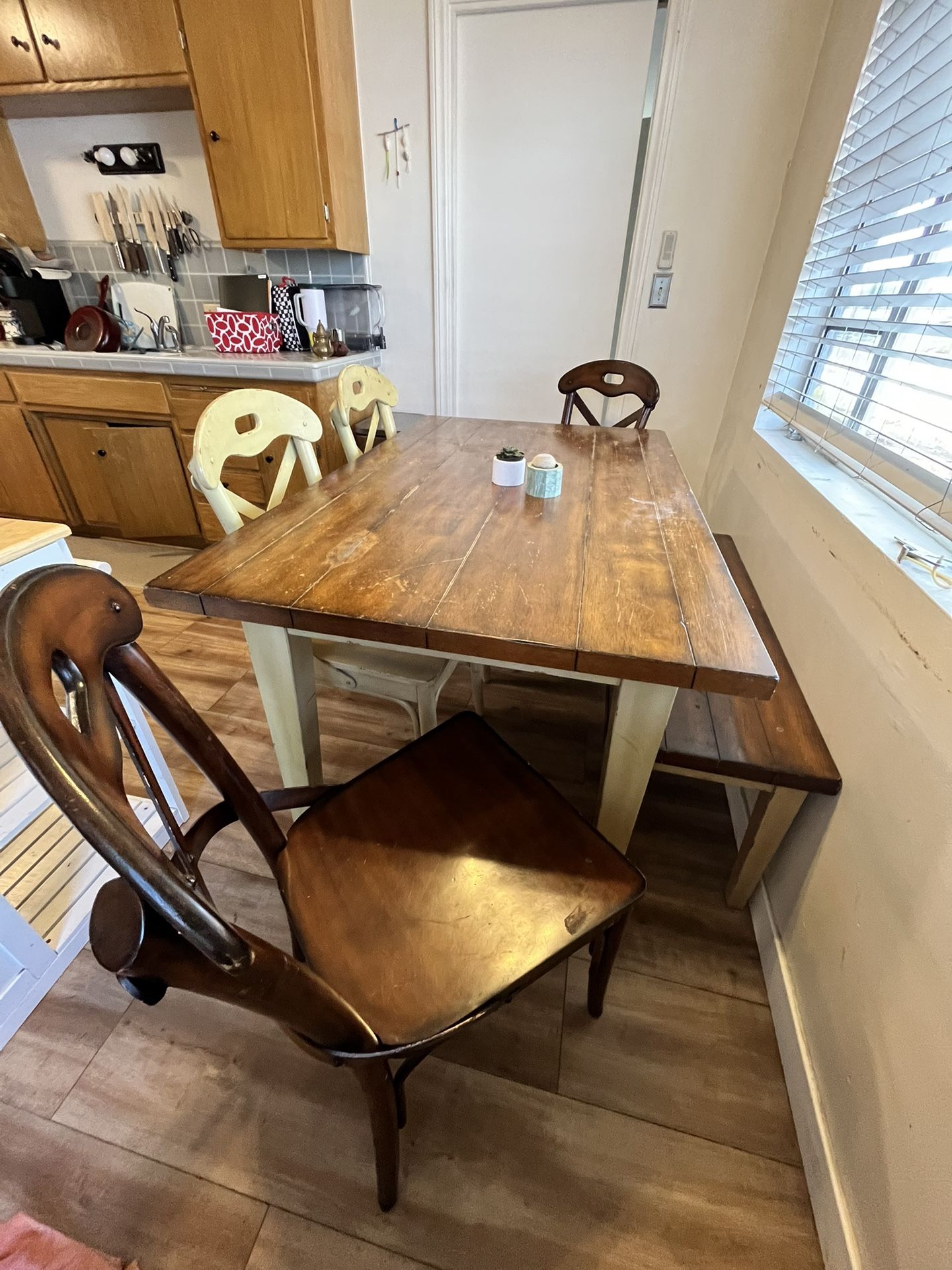 Wood Kitchen Table Chairs And Bench