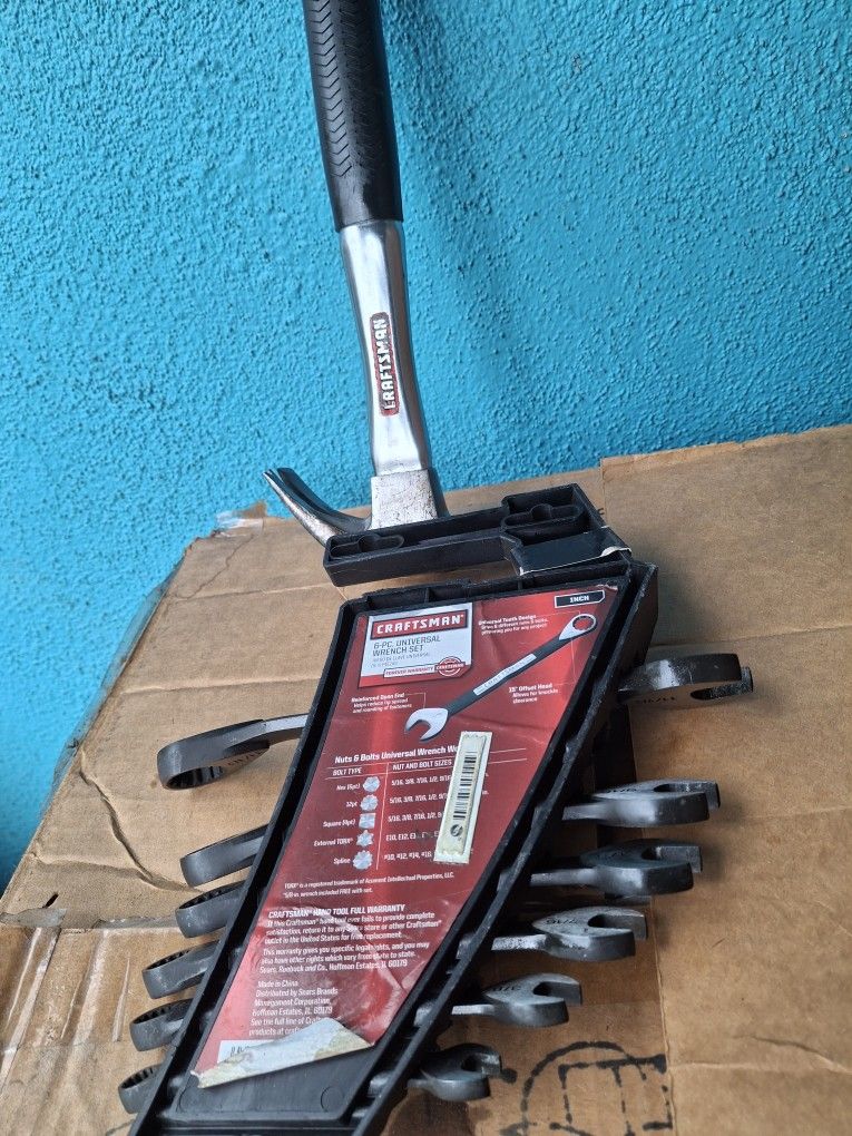 7 Pc. Craftsman 1 Hammer  Y 6 Wrench Universal 
