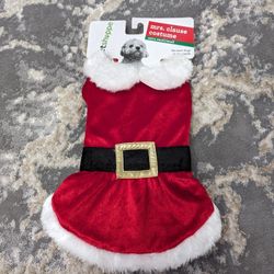 Mrs Claus Pet Costume XS / S Dog Christmas Outfit Dress Up Plush 