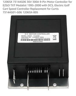 1206SX 73144G06 36V 300A 9-Pin Motor Controller for EZGO TXT Medalist 1 with DCS, Electric Golf Cart Speed Controller Replacement for Curtis 7