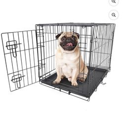 Vibrant Life Single-Door Folding Dog Crate with Divider, 24"
