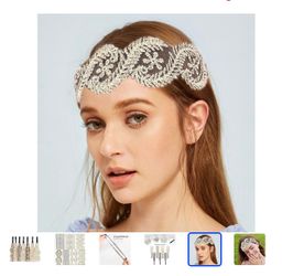 7 Pieces Lace Headbands Women Girls Stretch Headwrap Hair Turban Accessories
