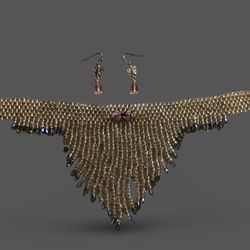 Fringe Beaded Choker