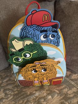 McDonald's Vintage Fry Kids Triple Pocket Mini Backpack Loungefly