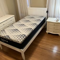 Twin  Mattress + Frame Bed