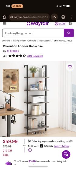 2 Ravenhall Ladder Book Shelves