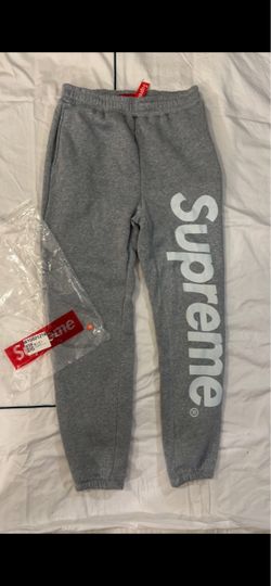 Supreme Sweatpants Gray Logo Joggers