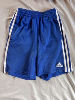 blue adidas shorts