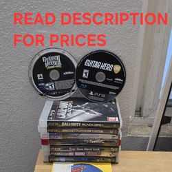 PS3 Games, Firm Price, Great Condition, Read Description For Details