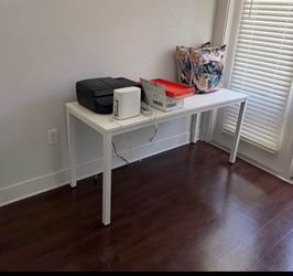 IKEA WHITE LONG IKEA TABLE Size: 29.5"' H x 63" W × 23.6" D