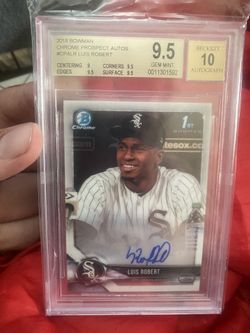 2018 bowman chrome Luis Robert auto bgs 9.5