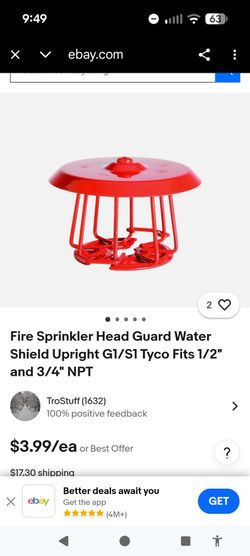 Sprinkler Head Guard With Water Shield