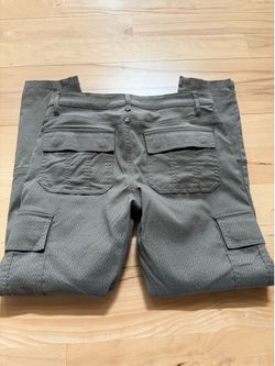 prana cargo stretch pants cargo green & black size 2 each $15