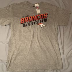 Silver Denver Broncos NFL Shirt; Men’s L