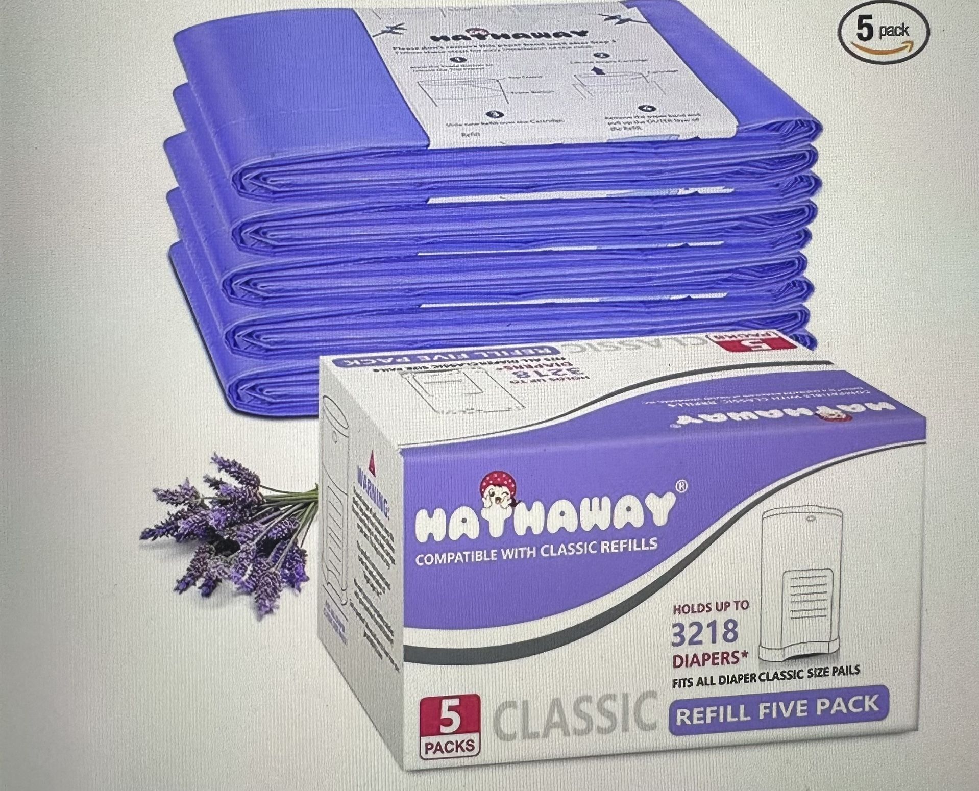 Diaper Pail Refill Bags 5 Count