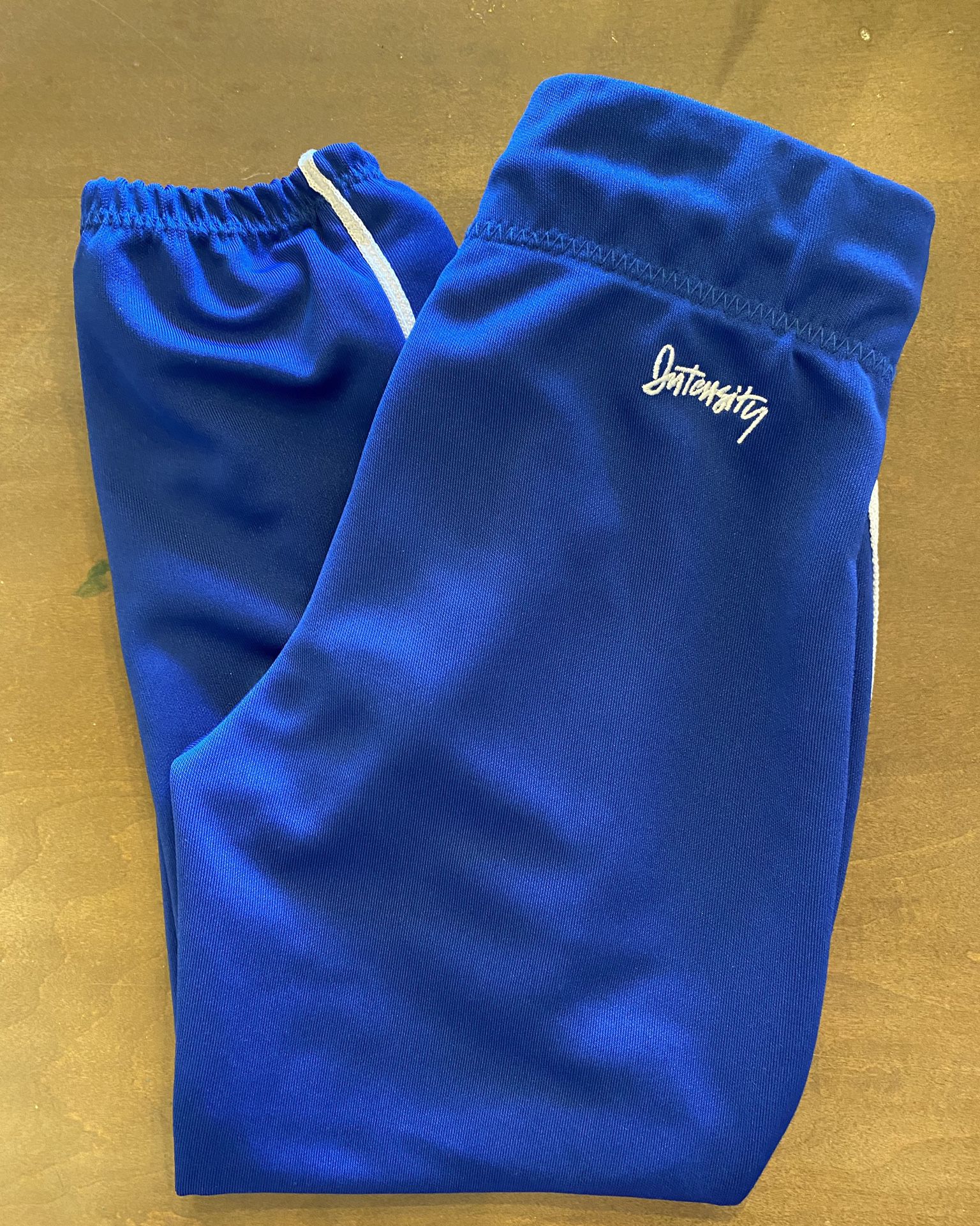 Blue Girls Youth Softball Pants With White Piping/braiding. Medium Brand: Intensity 