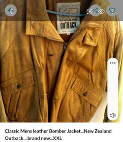 Classic Men’s Bomber Jacket Brand New Never worn….New Zealand Outback XXL