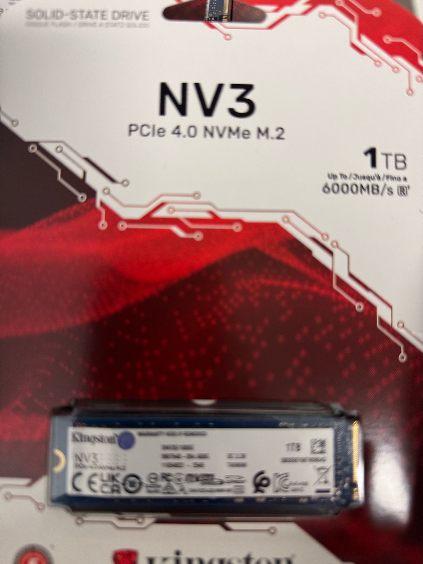1TB Kingston NVME for sale new and sealed